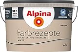 Alpina Wandfarbe, Farbrezepte 2,5 Liter Zartes Puder Matt, hochdeckende...