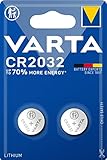 VARTA Batterien Knopfzelle CR2032, 2 Stück, Lithium Coin, 3V,...