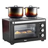 Mini Backofen mit Herdplatten 28 Liter | Elektrischer Drehspieß |...