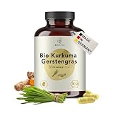 BIO Kurkuma Gerstengras Kapseln hochdosiert, 4200 mg Tagesdosis,...