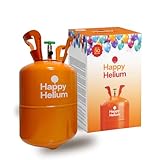 Happy Helium® Ballongas Helium für 30 Luftballons | Premium Heliumgas mit...