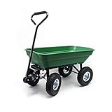 Wiltec Gartenwagen mit Kippfunktion bis 200 kg, Handwagen mit 50 l Volumen,...