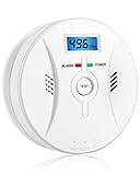 Kohlenmonoxid Warnmelder mit LCD Display CO Melder Lauter 85 Db Alarm...