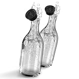 MATE OF STEEL®️ Premium Glasflasche für Sodastream Crystal 2.0-0.8 L...