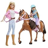 Barbie - Stacie Schwestern auf Pferd Playset mit Pferd und Sattel 2, mit...