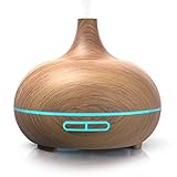 Arendo - 300ml Aroma Diffuser für Duftöle, Ultraschall Luftbefeuchter...