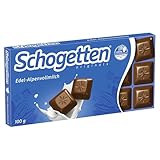 Schogetten Edel-Alpenvollmilch 100g Schokoladentafel, praktisch einzeln...