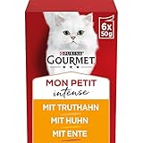 Gourmet Mon Petit Intense Katzenfutter nass, Geflügel-Variationen, 8er...