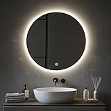 MYGIIVOVO Rund Badezimmer Wandspiegel, Badspiegel Mit Beleuchtung, 50cm...
