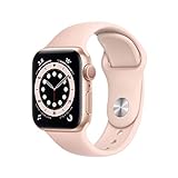 Apple Watch Series 6 GPS, 40 mm goldenes Aluminiumgehäuse mit rosa Sand...