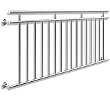 MONZANA® Französischer Balkon Edelstahl Pflegeleicht 90x225cm 16...