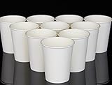 50 Stück Kaffeebecher weiß 9oz 250ml, Einwegbecher plastikfrei...