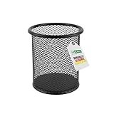 D.RECT Metall Stifteköcher | Stiftehalter rund aus Drahtmetall | Mesh...