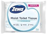 Zewa Pure Moist Toilettenpapier, weich, 4 Stück