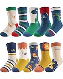 Kyopp 10 Paar Socken Kinder Jungen 25-28 Funny Socken Blau Lustig Animals...