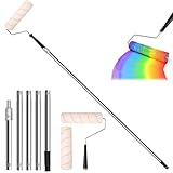 Farbroller-Set mit 9-Zoll-Bürste, abnehmbarem Stangengriff aus Edelstahl,...