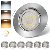 cloksh LED Einbaustrahler 230V Dimmbar LED Spots 5W IP44 Bad Einbauleuchten...