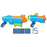Nerf Elite Junior Ultimate Starter Set, 2 Easy-Play Blaster, 15 Nerf Elite...