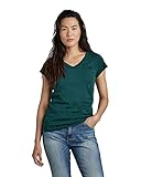 G-STAR RAW Damen Eyben Slim V-Neck Top, Grün (vermont pine...