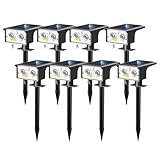 btfarm 8 Stück Solarlampen für Außen mit Bewegungsmelder, 3 Modi...