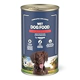 by Amazon Nassfutter für Hunde - Dose - Rinderbrocken in Soße, 1er Pack...