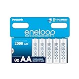 eneloop, AA/Mignon NI-MH Akku, 8er-Pack, Kapazität mit min. 2000 mAh,...