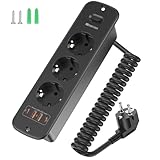 Versenkbare 3-Fach Steckdosenleiste für Tischplatten mit Schalter - 2X...