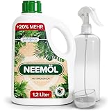 Natürliches Neemöl mit Emulgator 1200 ml – inkl. Sprühflasche &...