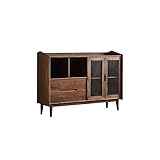 Anrichte 160x40x98cm Nussbaum Einfacher Multifunktionaler...