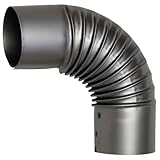 Kolor Rauchrohr Ofenknie Ofenrohr Bogen Abgasrohre Kaminofenrohr 100-150 mm...