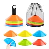 VFANDV Fussball Hütchen Set, 5 Farben hütchen Fussball Set mit Ständer...