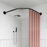 APHTOCF Duschvorhangstange Verstellbare L Form, Duschvorhangwinkelstangen...