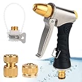 Gartenbrause,Metall Hochdruck Garten Handbrause Set,3 Funktionen...