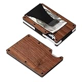AtEaze Minimalistische Geldbörse Herren mit RFID Schutz aus Holz – Slim...
