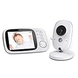 GHB Babyphone mit Kamera Baby Monitor 3.2' LCD Nachtsicht VOX Modus...