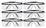 HMH 6 x Schutzbrille für Brillenträger mit verstellbaren Bügeln...