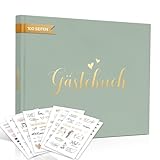 Hyggartn Gästebuch Hochzeit, Sticker Hochzeit Gästebuch, 100 Seiten...