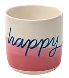 moses. Becher Happy, moderne Kaffeetasse aus Keramik ohne Henkel mit Druck...