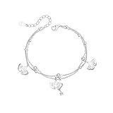 Ichlovdu Ginkgo Blatt Halskette Armband Ohrringe Damen 925 Sterling Silber...