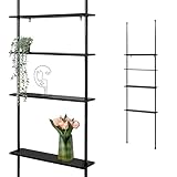 bremermann Teleskop-Wandregal mit 4 Ablageböden aus Bambus, vielseitig...