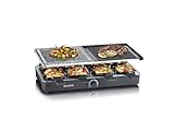 SEVERIN Raclette-Grill mit Naturgrillstein und Grillplatte, Raclette mit...