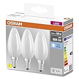 OSRAM Star Filament-Lampe für E14-Sockel, mattes Glas ,Kaltweiß (4000K),...