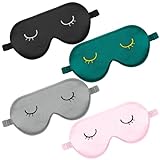 angelikashalala 4 Stücke Schlafmaske Frauen, Sleep Mask Schlafmaske Kinder...