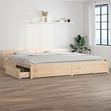 KTHLBRH Betten Kopfteil Bett Doppelbett Bett mit Schubladen 180x200 cm 6FT...