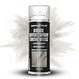 WerkXheld Kreidespray Creme 400ml Sprühkreide – Abwaschbare Sprühfarbe...