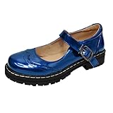 Halbschuhe Damen Elegant Mit Absatz - Mary Jane Schuhe Mit Riemchen...