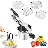 TOSAVGA Kartoffelpresse, Spätzlepresse Edelstahl, Spaghettieispresse mit 4...