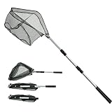 Fishing Kescher Angeln,Unterfangskescher Angelkescher 150cm,3 Sektionen...