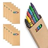 WPRO Wachsmalstifte Kinder Mini – 10 Sets mit je 6 Farben, ideal als...