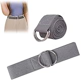 Yogagurt mit Verschluss aus Metall, Stretching Yoga Band mit D-Ring,Fitness...